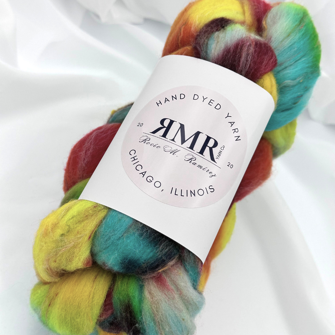 Spinning Fiber - Tweed (Colorful nep)- Non-Superwash 002