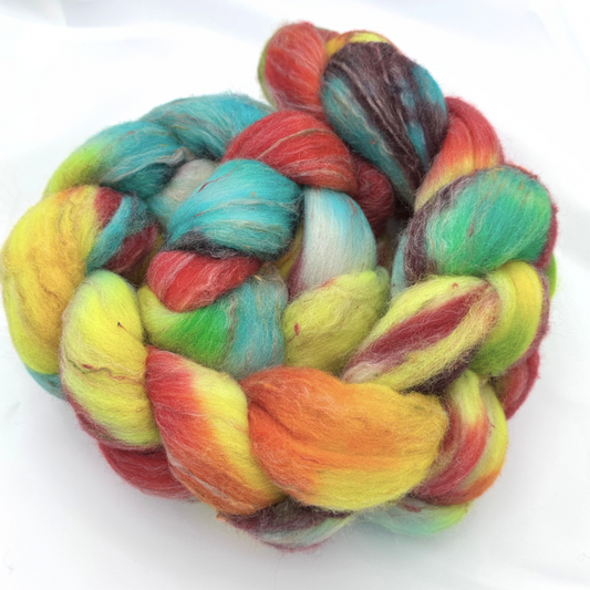 Spinning Fiber - Tweed (Colorful nep)- Non-Superwash 002